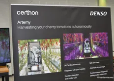 Certhon pushed Artemy forward at the Global Tomato Congress. We previously published about that here: https://www.groentennieuws.nl/article/9625543/volledig-geautomatiseerde-oogstrobot-cherrytomaten-de-markt-op/