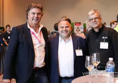 Conversations about hydro-cooled LEDs! Arnold de Kievit with Oreon was all ears about what Ferme d'Hiver had to say; with Frederic Proulx and Yves d'Aoust
