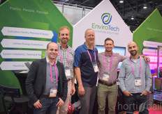 Matthias Haakman with Kees Greeve (left) visits the EnviroTech team: Kurt Parrst, Joshua Burbridge, Nicholas Clover & Zev Ilovitz.