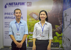 Lam Dinh Hong & Thuy Dinn Thi Mong with Netafim, providing irrigation solutions.