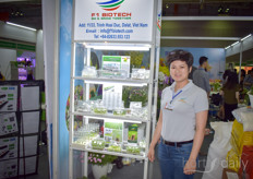 Duong Hoang with F1 Biotech. The laboratory provides various services for tissue breeding. 