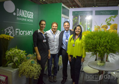 Danziger & Florsani Ecuador are present together to show to Vietnamese visitors opportunities of high quality, Ecuadorian grown flowers. In the photo Anat Moshes, Gonzalo Garcia, Daniel Kaufman & Belen Garcia.