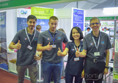 Nicolas Sibra, Corenthin Chassouant, Anyta Nguyen & Renaud Josse with the French CMF Groupe, showing the various Greenpush products for various climates.