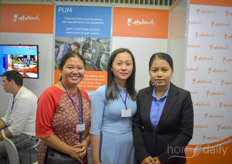 Knanh Kim Caowith Truyen Thong, Le Thi My Duyen & Huong Nguyen Thi Mai with PUM Netherlands, setting up arrangements between senior experts from the horticultural industry & companies from uprising countries.