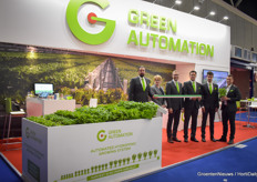 There's the team with Green Automation, showing their hydroponic growing system and the solution it brings to growers.