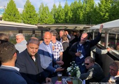 What a nice evening ... after a heavy day at the trade show, by boat through Amsterdam. Oreon organised this event.