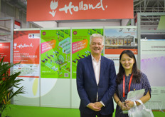 Oscar Niezen with CoHort Consulting & Wanwisa Wongkasit with VNU Exhibitions. Oscar took care of the Dutch pavilion