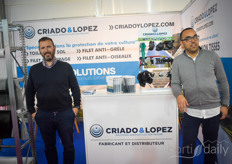 Mr & Mr Lopez? No it's Roland Pereira & Moshine Chouati with Criado & Lopez. The demand for the insect nets that they're offering is high.