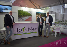 Richard van Dijk, Johan Versteeg & Ron Laan with HortiNed. The company supplies and installs complete horticultural projects, of which many happen to be in France.