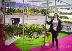 Dominique with Agri Logic Systèmes. Their Goponic is a multifunction hydroponic gutter.