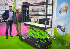 Leon Verkoelen with Berkvens Greenhouse Mobility & Bruno Rethore with Hortere.