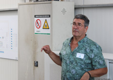 Peet van Adrichem in 'the kitchen', the water technology room.