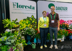 Joy Keeler and Jonah Brown, Danziger, showing the Floresta line