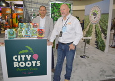 City Roots grow organic microgreens for the US market with Eric McCalm and Bryan Graves showing their produce.