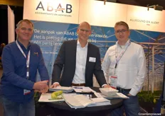 Frits van Dijkman with ABAB is literally surrounded by the Bank. Ren Dekkers and Ruud Matthijsen are with Rabobank Food and Agriteam Midden-West Brabant