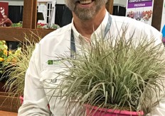 Shannon Currey and John Hoffman in the Hoffman Nursery booth