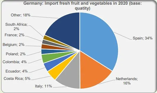 German fresh fruit and vegetable imports keep growing
